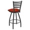 Holland Bar Stool Co 30" Swivel Bar Stool, Pewter Finish, Graph Poppy Seat X410 - alternate 2
